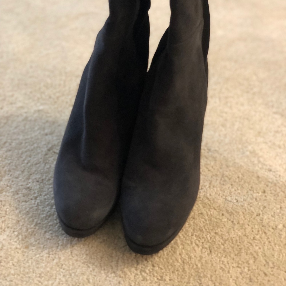 Stuart Weitzman Skyline Suede Heeled Boot - Grey - image 6